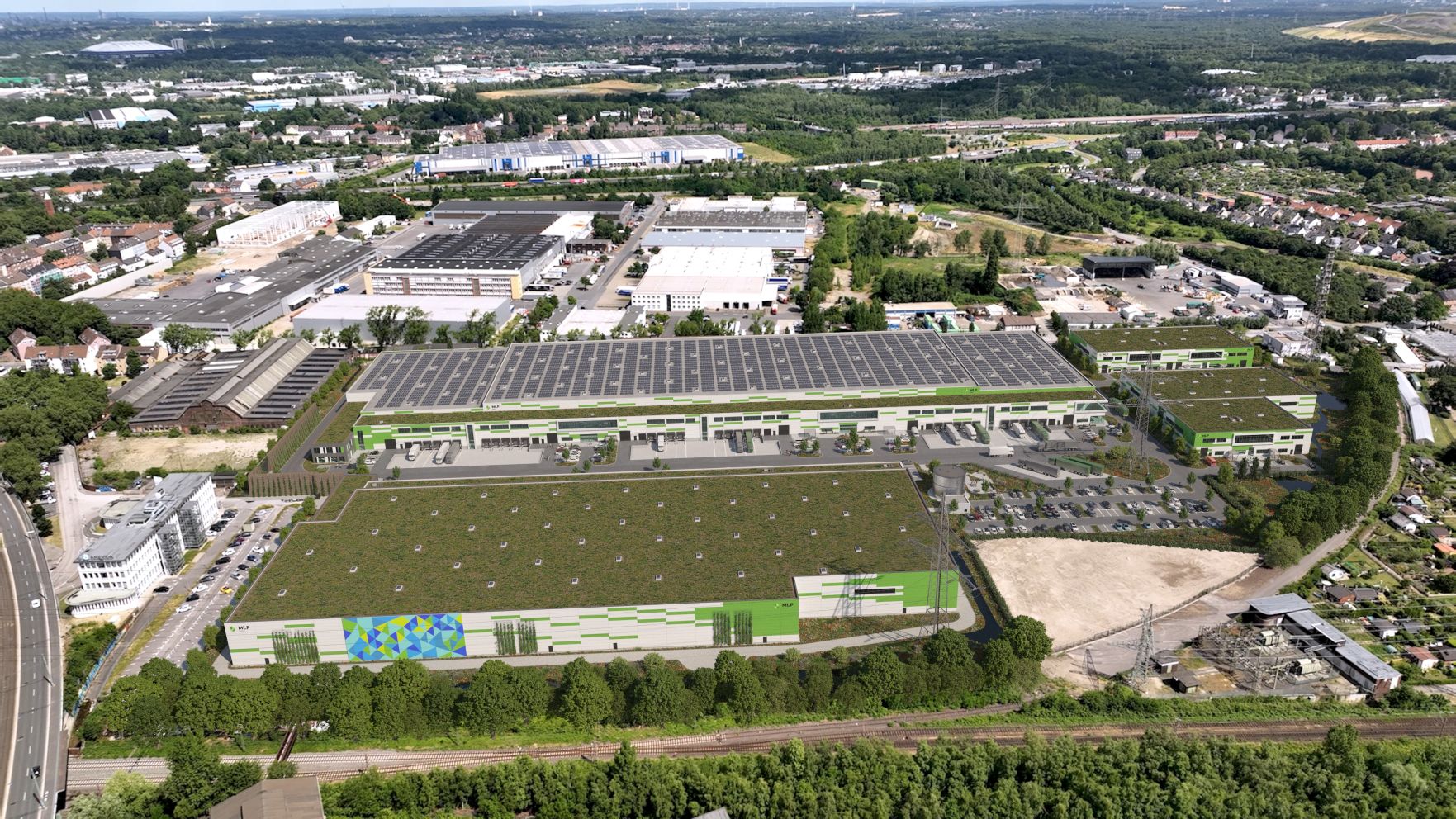 MLP Group, Business Park Schalke, Winit Germany GmbH, warehousing services, value-added service area, Ruhr area, Gelsenkirchen, DGNB Gold Standard